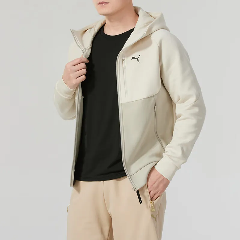 PUMA Jackets Men Beige-4