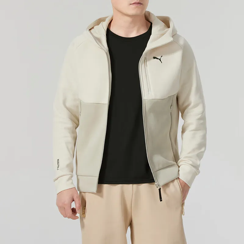 PUMA Jackets Men Beige-3