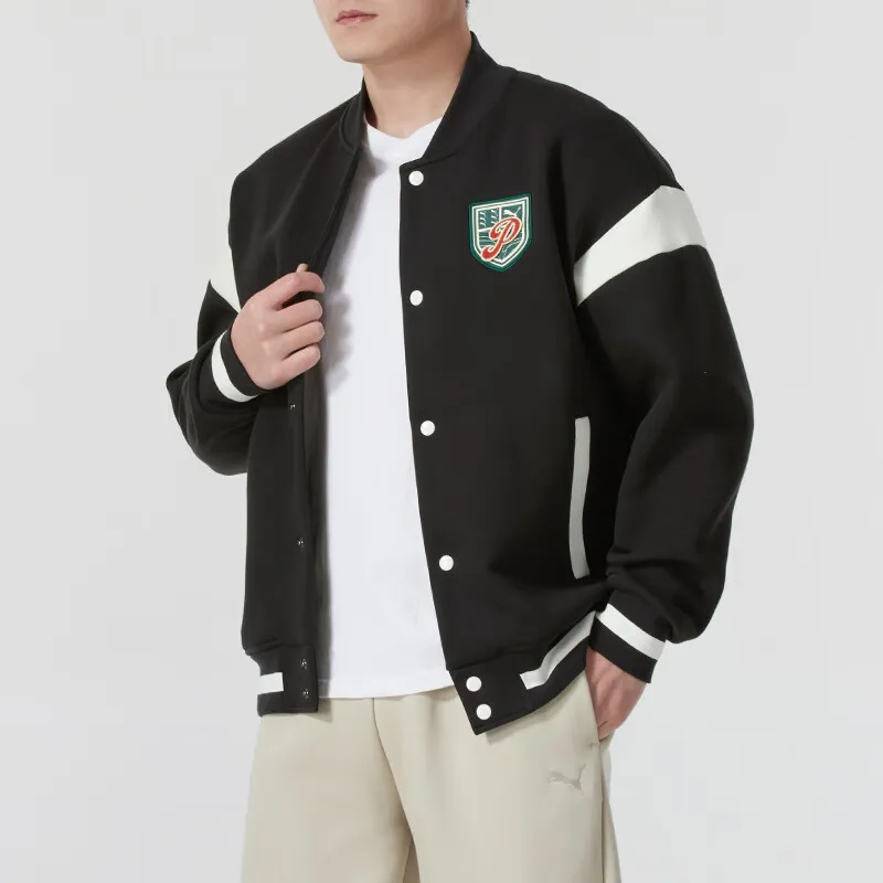 PUMA Baseball Jacket Men's Black-4