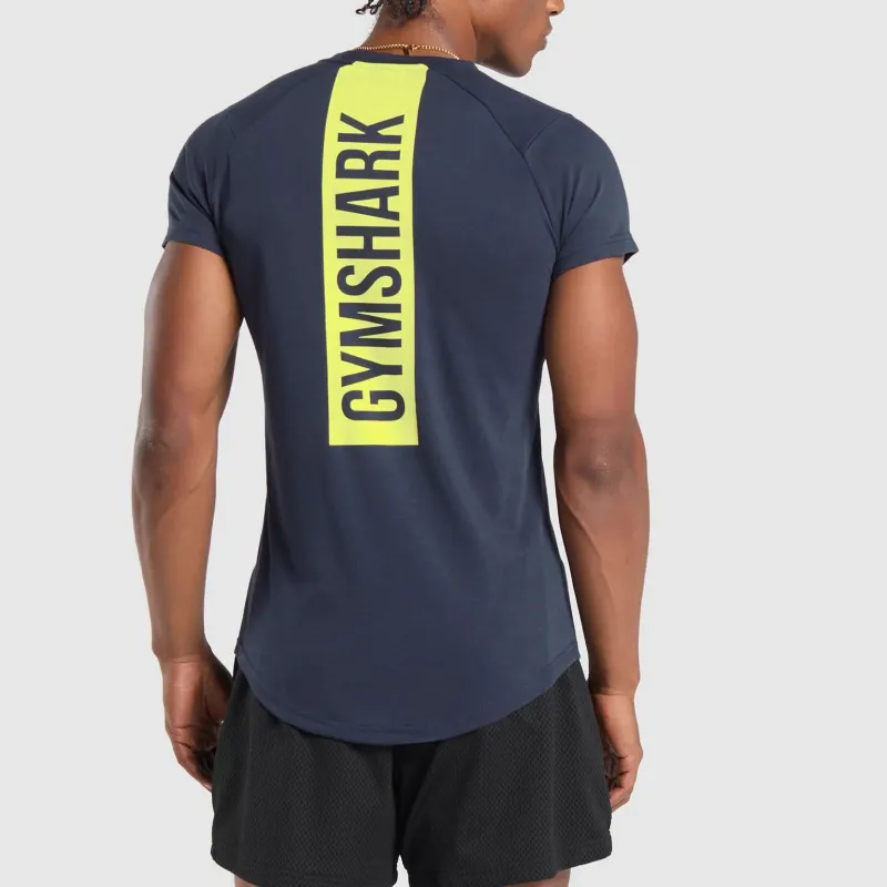 GYMSHARK Bold T-Shirt Men's Blue-4