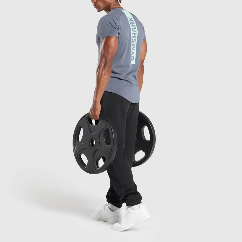 GYMSHARK Bold T-Shirt Men's Iron Blue-5