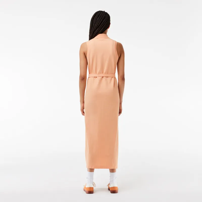 LACOSTE Logo patch Cotton Dress-3
