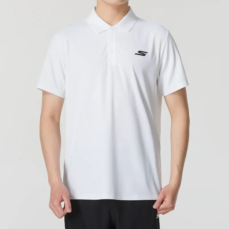 Skechers Basic Sports Series Polo Shirt Men's Bright White-2