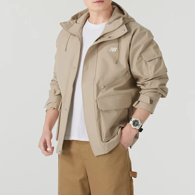 New Balance Jackets Men Brown-1