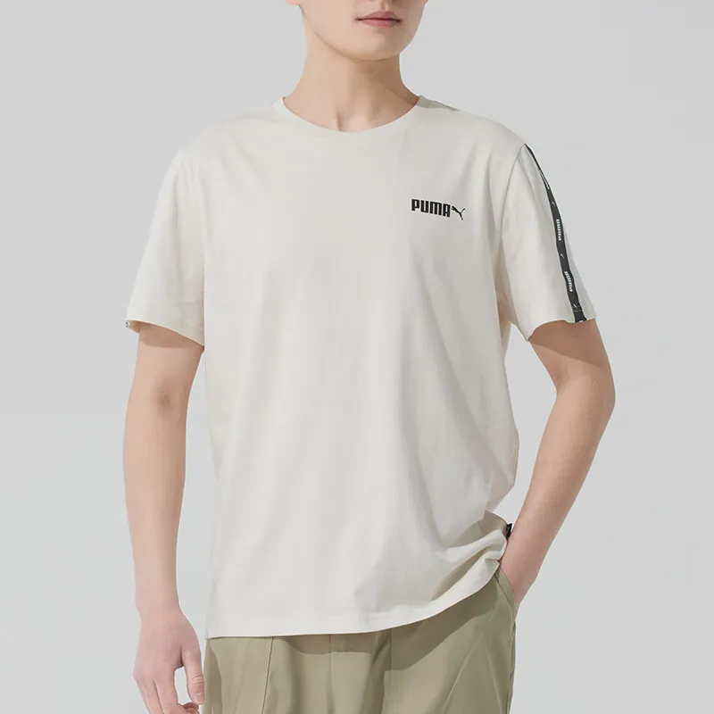 PUMA T Shirts Men Beige-3