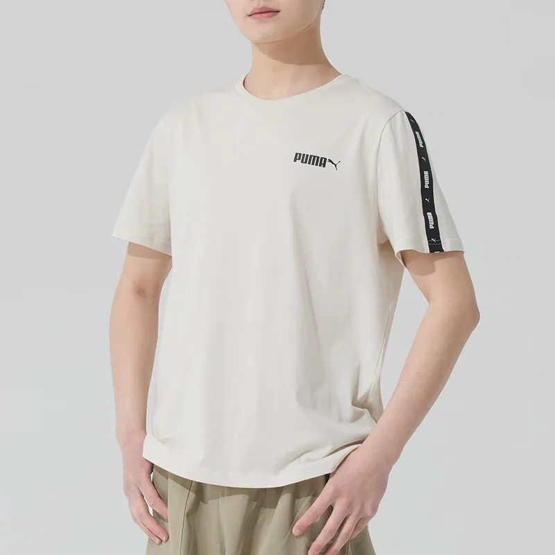 PUMA T Shirts Men Beige-2