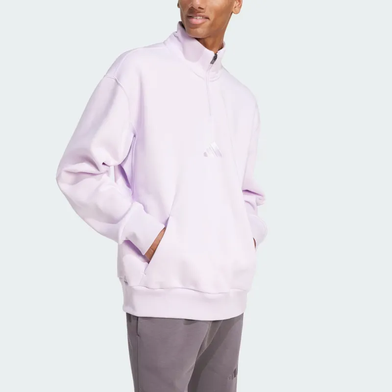Adidas Free Shipping With AdiClub All Szn Fleece 1/4 Zip Crew Sweatshirt-1