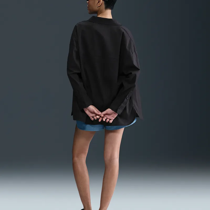 Nike SportswearSwoosh Chill Poplin Shirt Women's Black-2