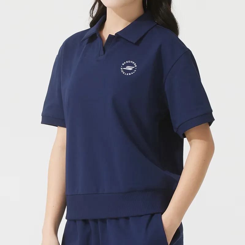 Skechers Comfort Sports Series Polo Shirt Women's Marine Blue 00DU-2
