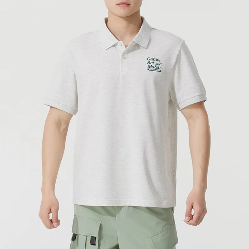 Skechers Comfort Sports Series Polo Shirt Men's Gray 0248-1