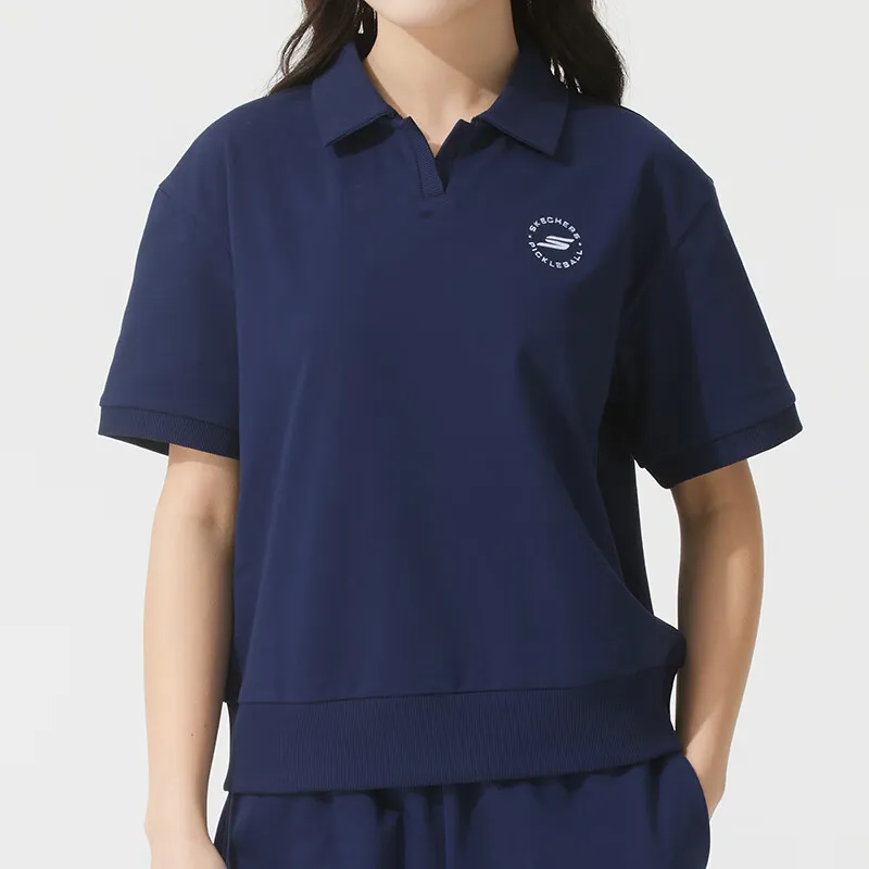Skechers Comfort Sports Series Polo Shirt Women's Marine Blue 00DU-1