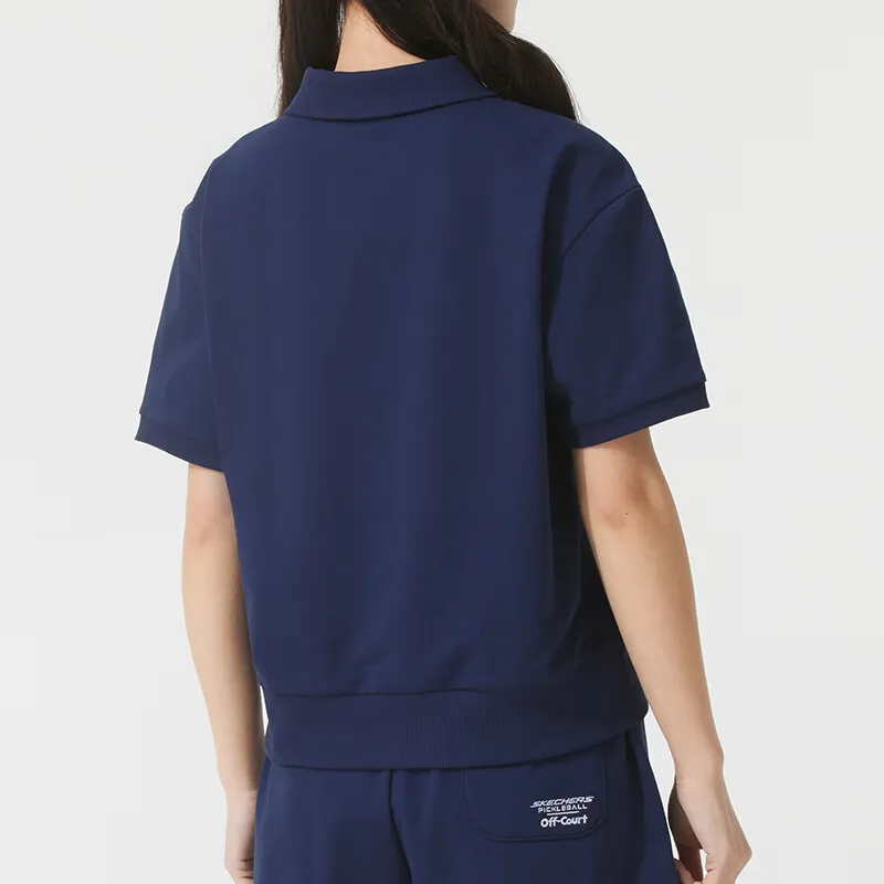 Skechers Comfort Sports Series Polo Shirt Women's Marine Blue 00DU-3