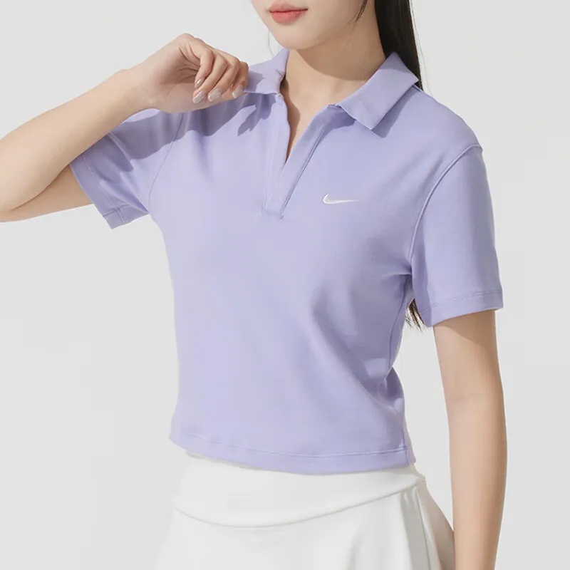 Nike Polo Shirts Women's Purple-2