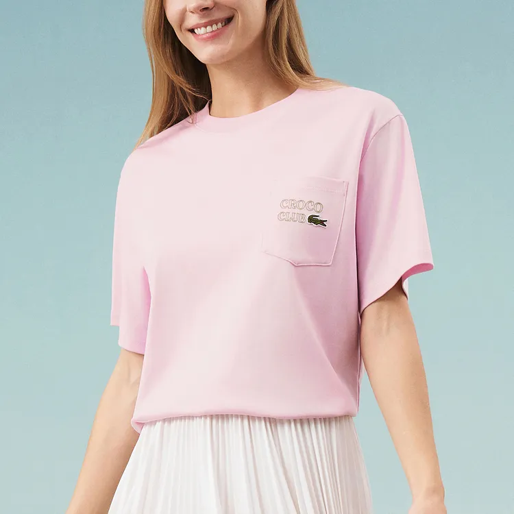 LACOSTE T Shirt Unisex IXV/Light Purple-1
