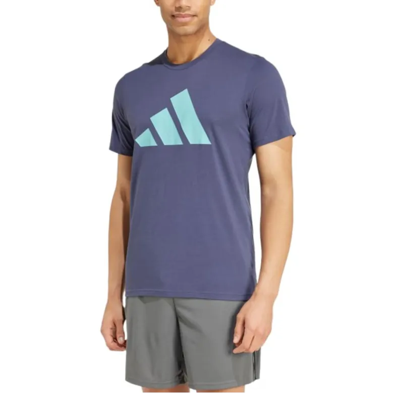 Adidas ESSENTIALS Train Feelready T Shirt Men's Dark Shadow Marine Blue/Mint-1