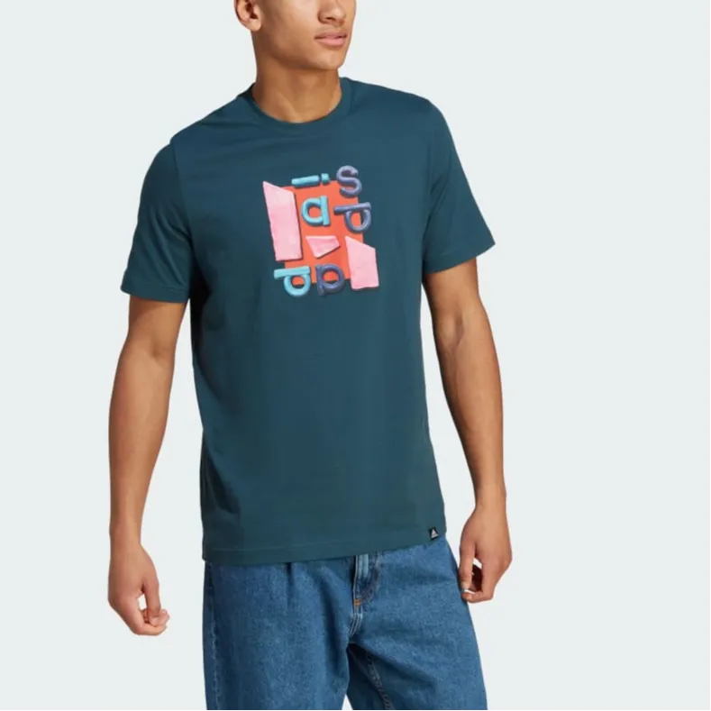 Adidas Sportswear Photo Real Two Tone T Shirt Unisex Arctic Night-1