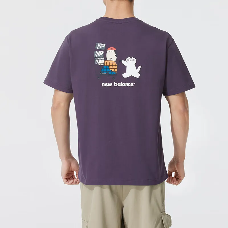 New Balance T Shirt Unisex Purple-3