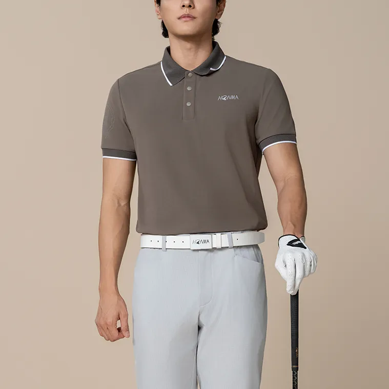 HONMA Polo Shirt Men's Olive Green-2
