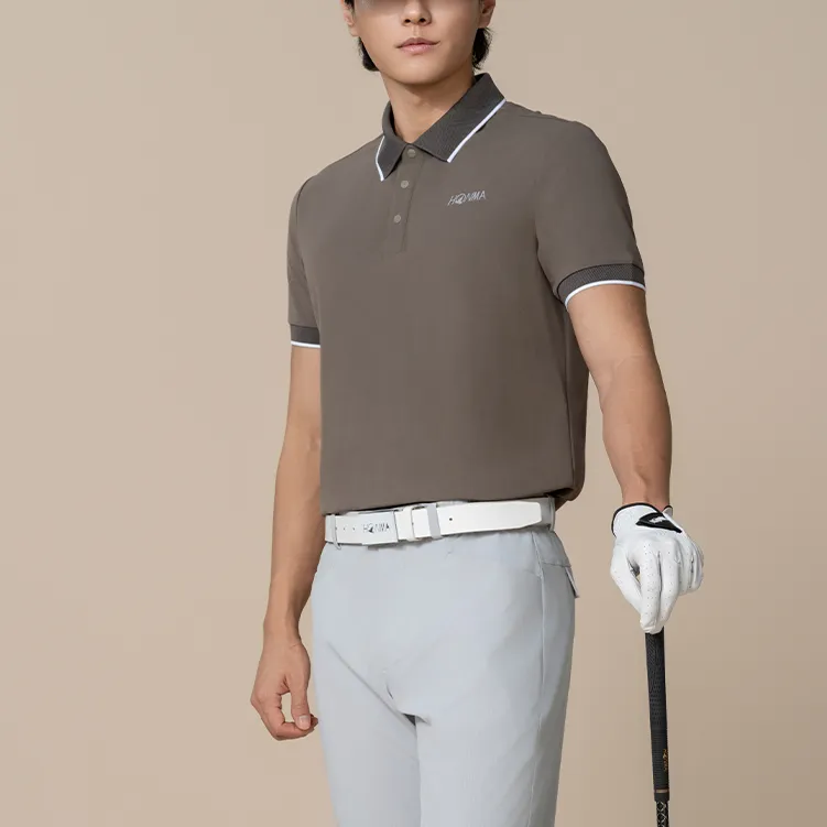 HONMA Polo Shirt Men's Olive Green-3