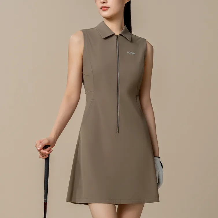 HONMA Sleeveless Dress Women's Olive Green-2