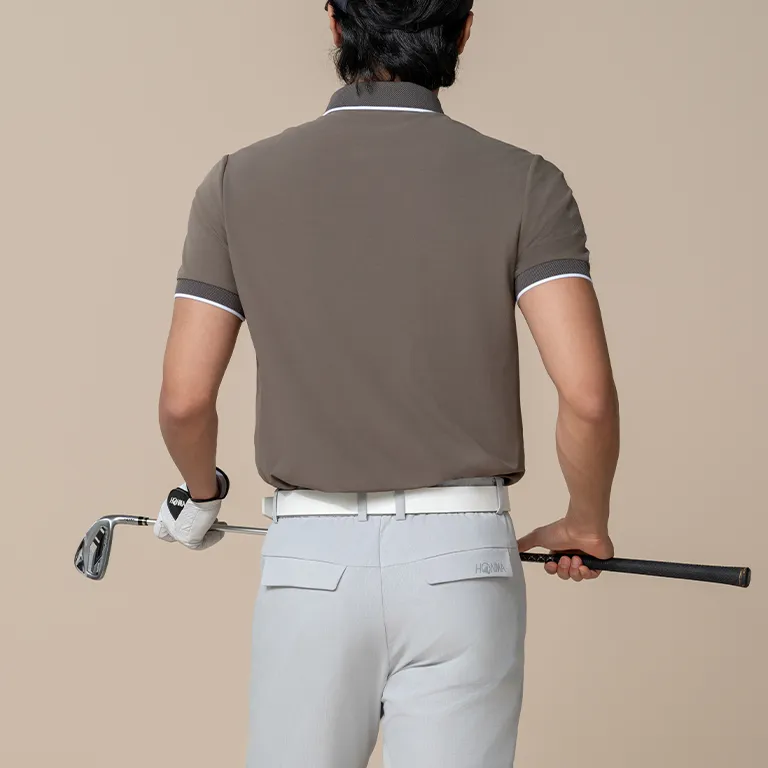 HONMA Polo Shirt Men's Olive Green-4