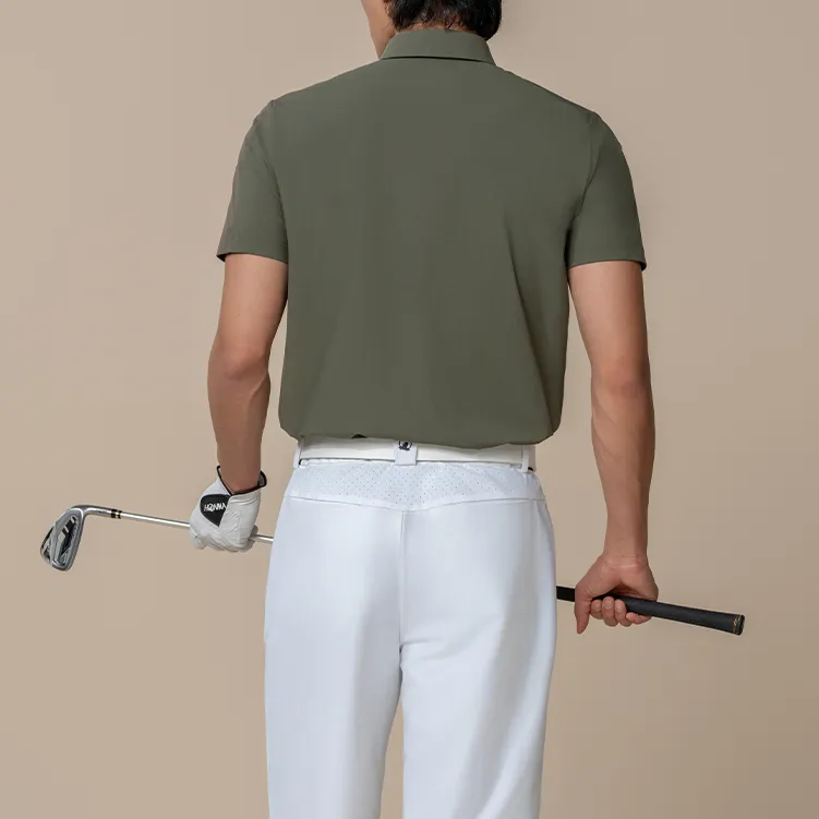 HONMA Polo Shirt Men's Olive Green-3