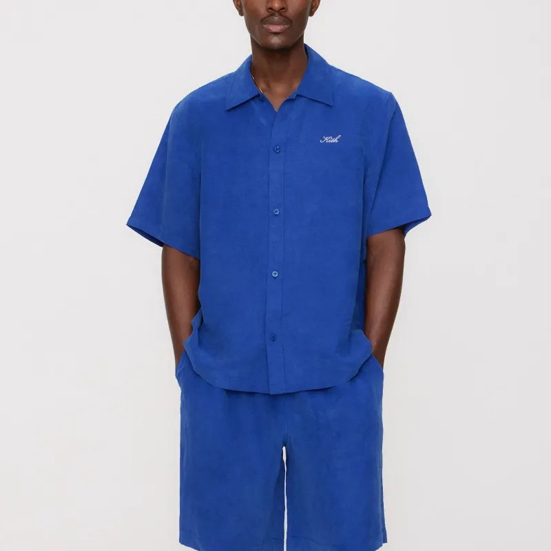 KITH Cupro Linen Short Sleeve Boxy Collared Overshirt-2