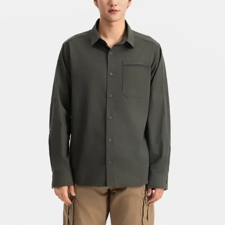DECATHLON 500 Series Travel Shirt Men's Khaki-3