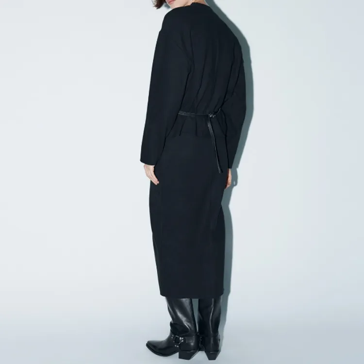 ZARA Knit Long Skirts Women's Black-3