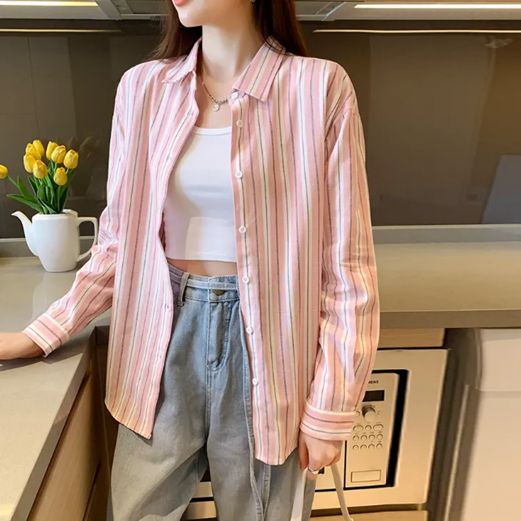 Tonlion Shirts Women's Pink-1
