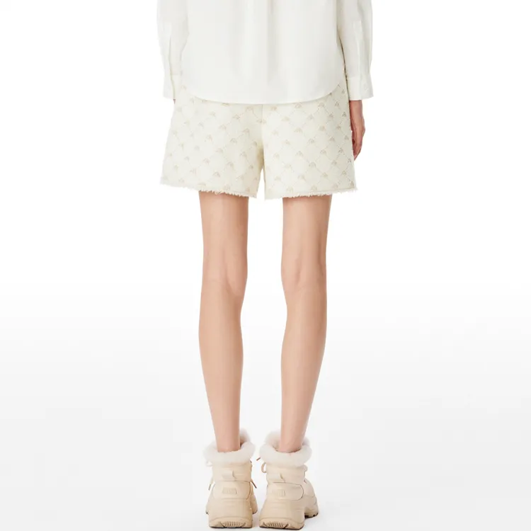 XII BASKET Casual Shorts Women's Cream White-2