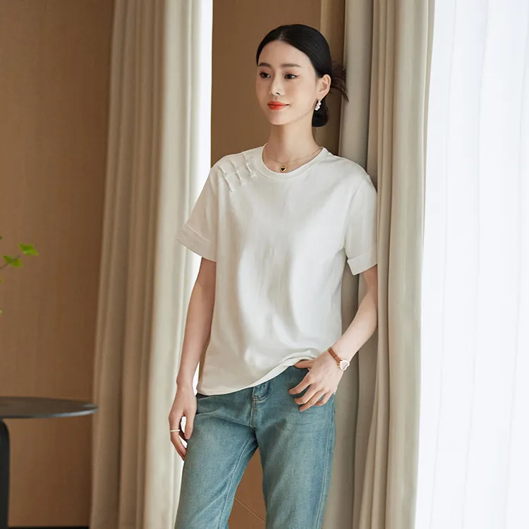 Hang Yi Court SS24 T Shirt Women's White-1