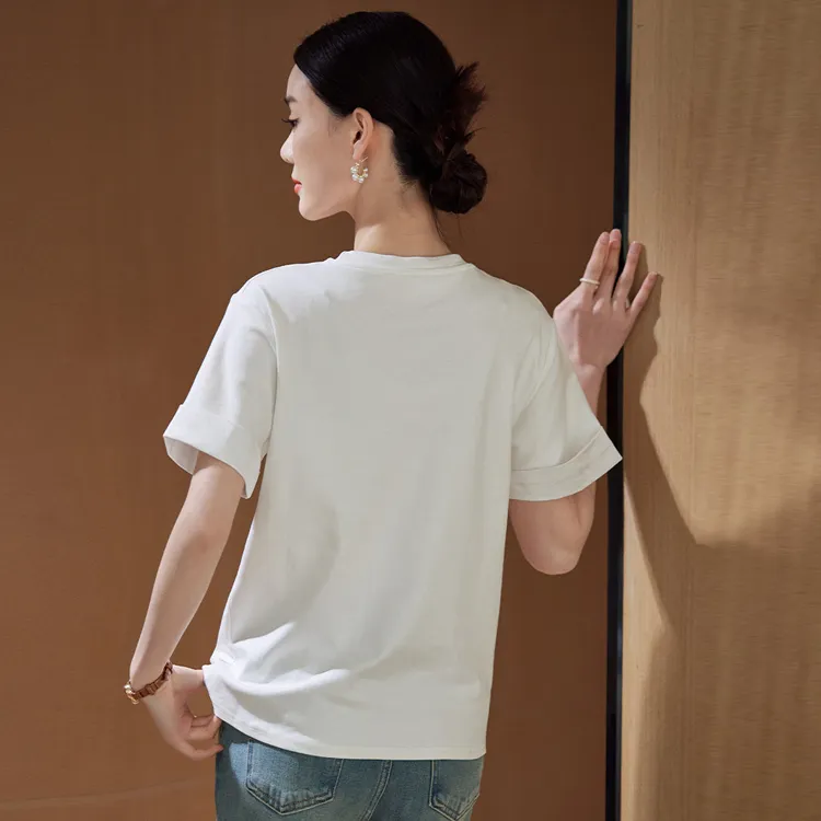 Hang Yi Court SS24 T Shirt Women's White-2