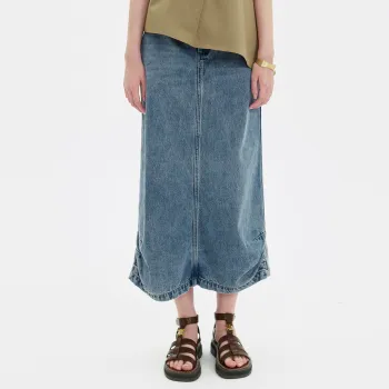 Self Who SS24 Denim Long Skirts Women's Denim Blue