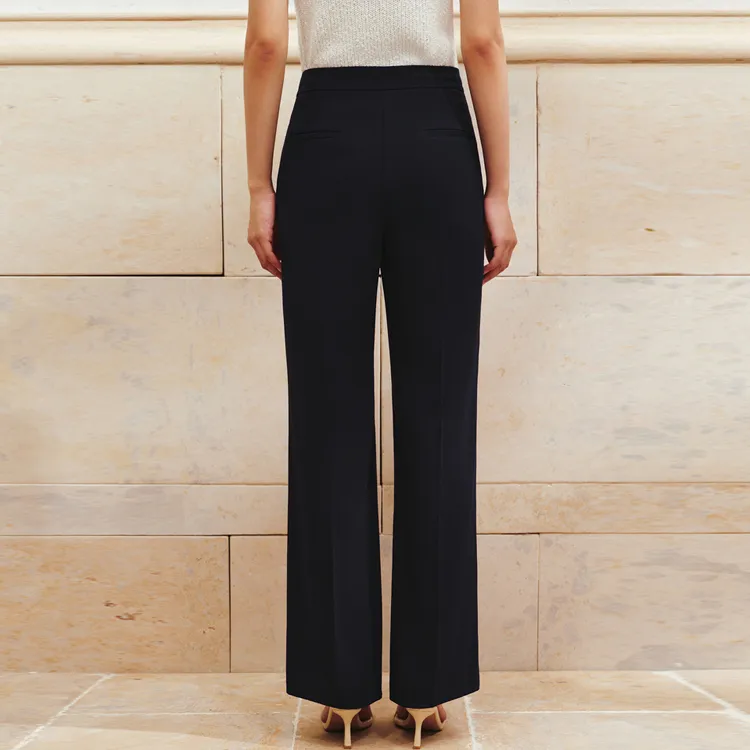 INSUN SS24 Casual Pants Women's Navy Blue-2