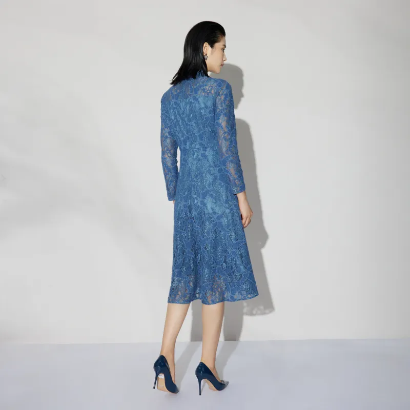 BBLLUUEE Long Sleeved Dress Women's Haze Blue-2