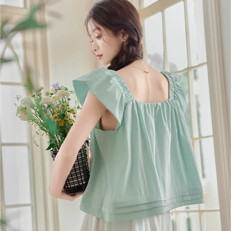 HUASJ Shirts Women's Mint Green-1