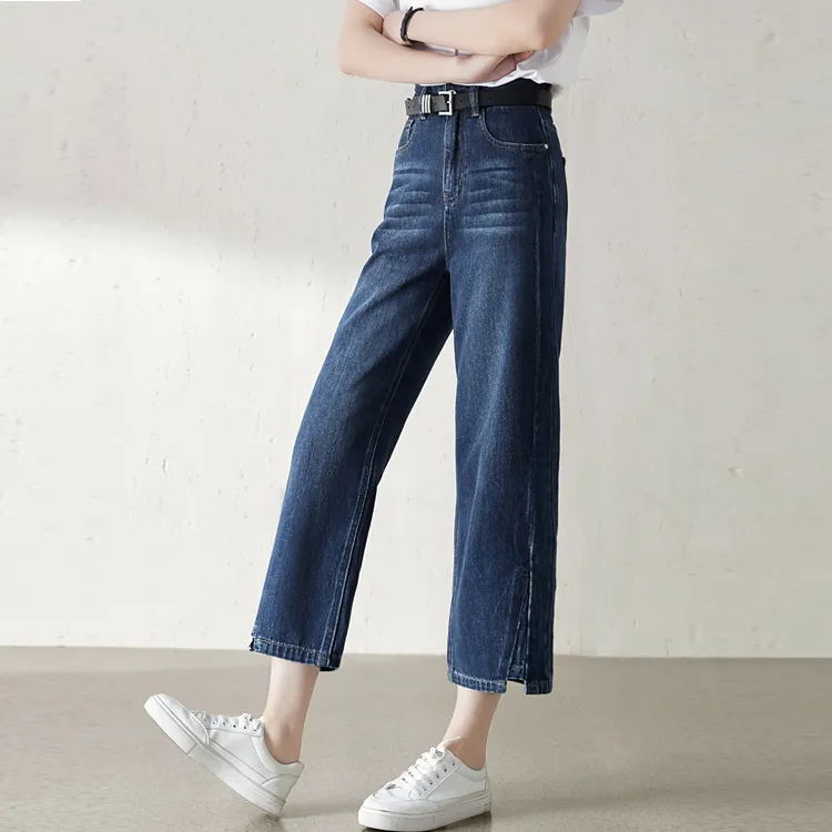 Mo Han Yi Mei SS24 Jeans Women's Blue-1