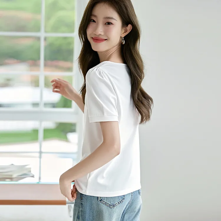 Mo Han Yi Mei T Shirt Women's White-2