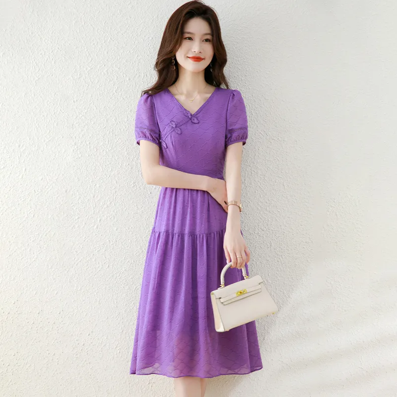 Mylan SS24 Short Sleeved Dresses Women's Purple-1