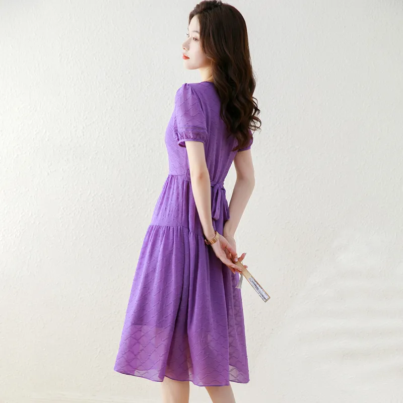 Mylan SS24 Short Sleeved Dresses Women's Purple-4