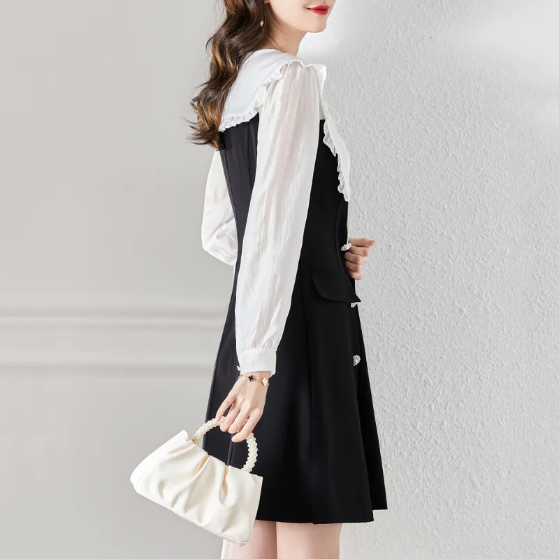 TERRE BLEUE Long Sleeved Dresses Women's White-2