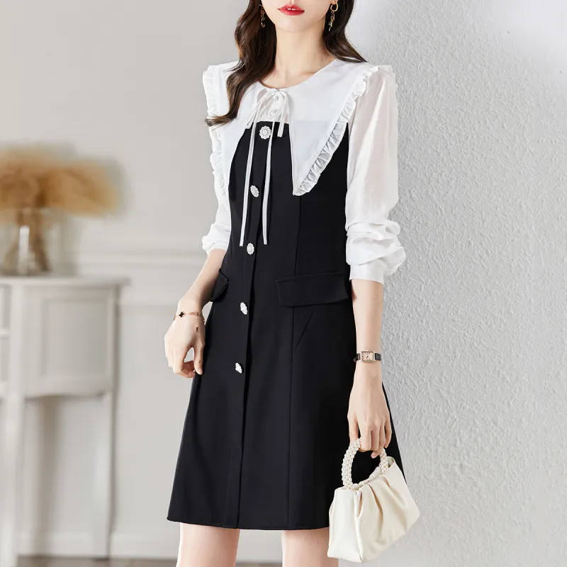 TERRE BLEUE Long Sleeved Dresses Women's White-1