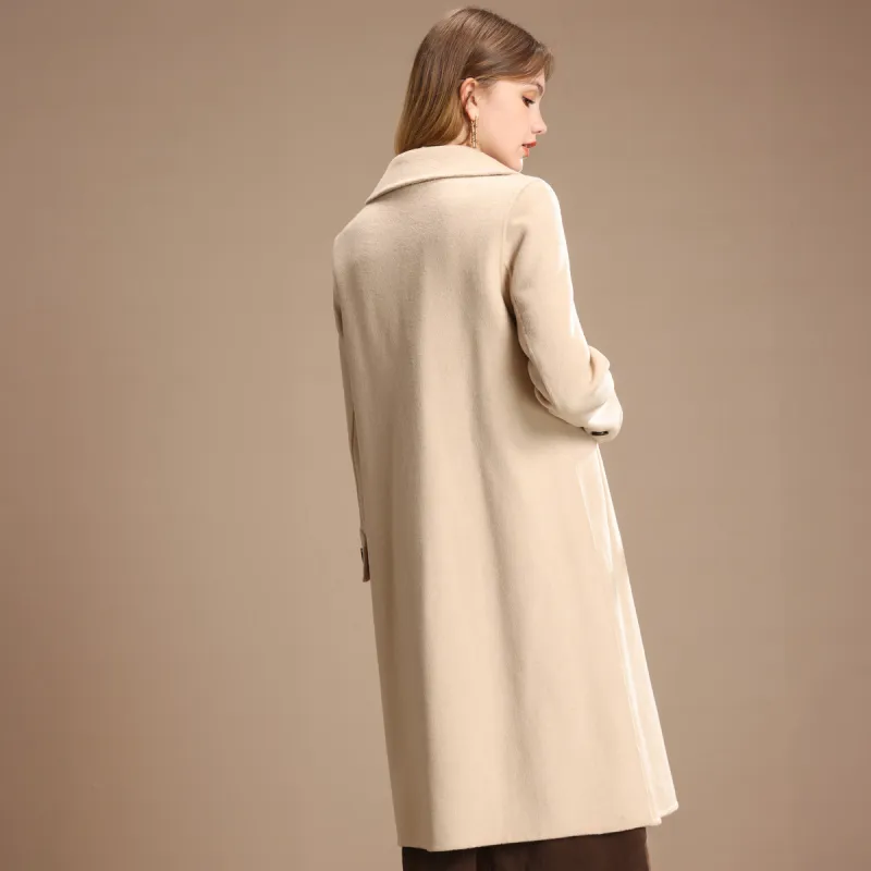 FENHONGMALI Coats Women's Beige-2