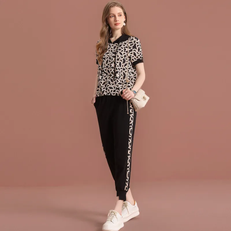 FENHONGMALI Casual Suit Women's Black-1
