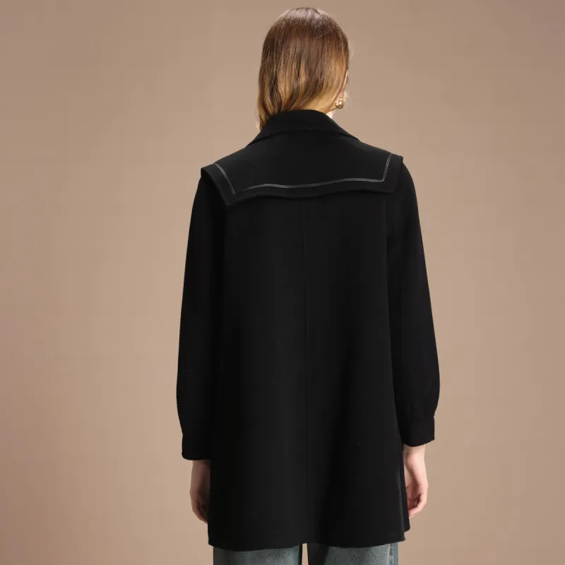 FENHONGMALI Coats Women's Black-1