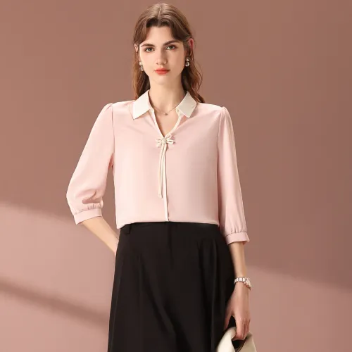 FENHONGMALI Shirts Women's Pink