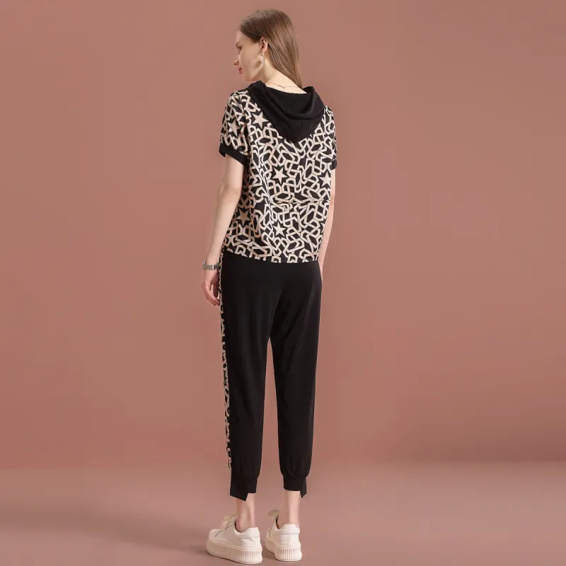 FENHONGMALI Casual Suit Women's Black-2