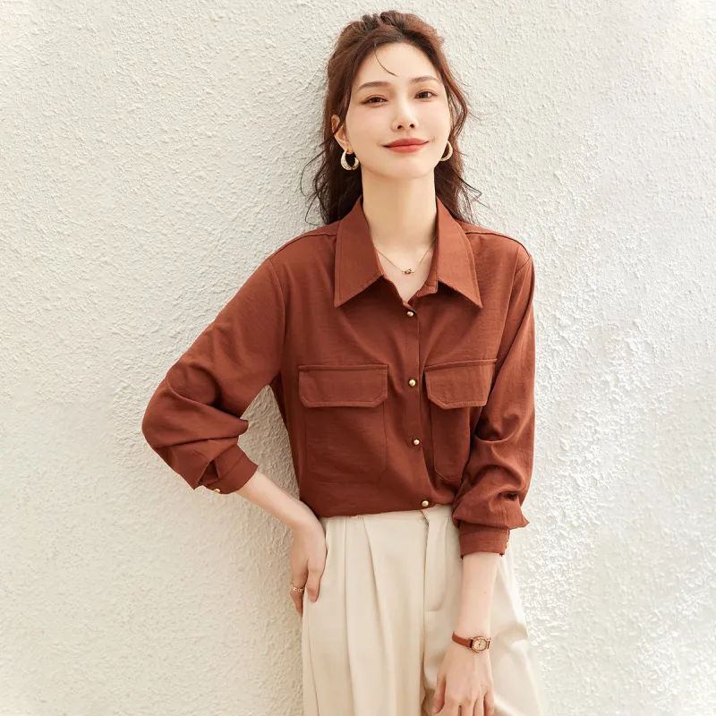 TERRE BLEUE Shirt Women's Brick Red-2