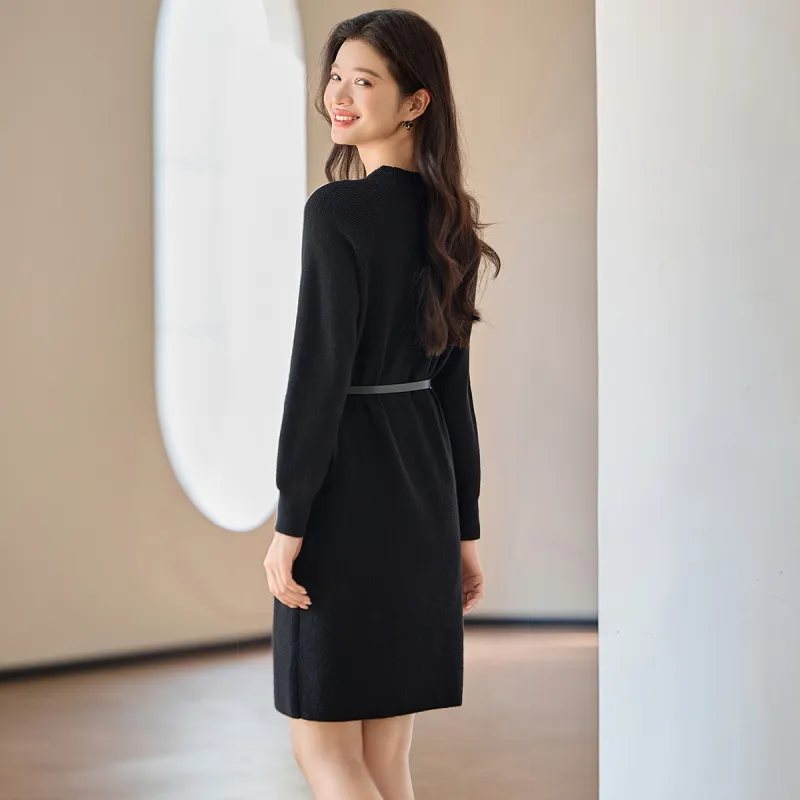 CARBAMMI Long Sleeved Dresses Women's Black-2